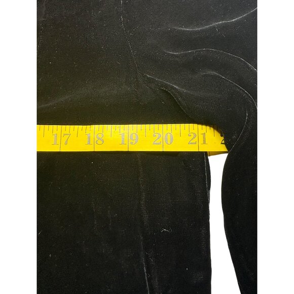 J. Jill Women’s Black Velvet Blouse LP Petite – Quiet Luxury Minimalist Holiday - Picture 5 of 9